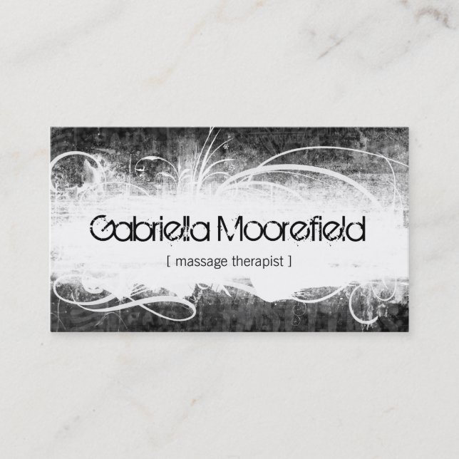 Carte De Visite Thérapie grunge extrême de massage (Devant)
