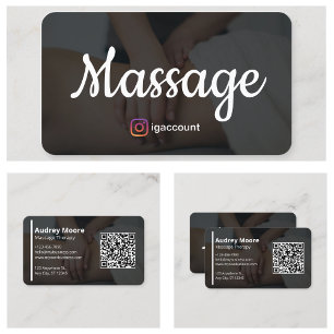 Carte De Visite Thérapie holistique Massage Services Élégant Moder