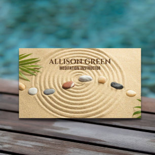 Carte De Visite Thérapie massage SPA zen Yoga Instructeur Méditati