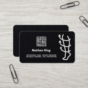 Carte De Visite Thérapie physique personnalisée QR Premium