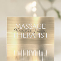 Thérapiste de massage en métal brossé d'or