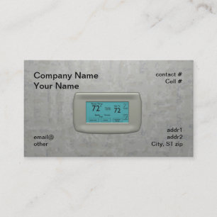 Carte De Visite thermostat de mur sur le cool