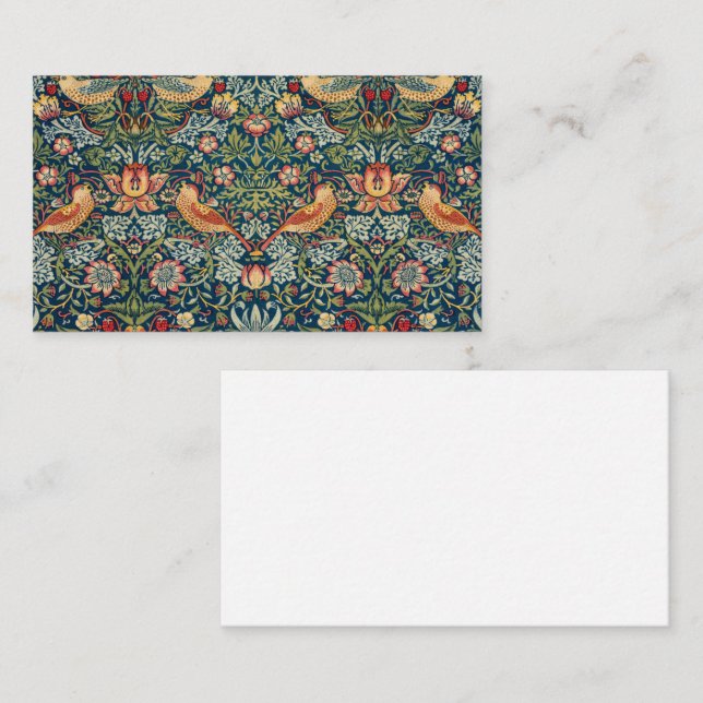 Carte De Visite Thief de fraises par William Morris (Devant / Derrière)