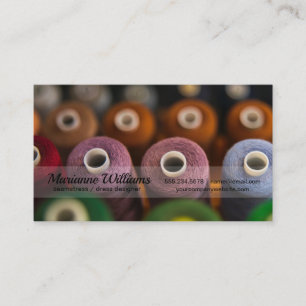 Carte De Visite Threading coloré   Seamstress