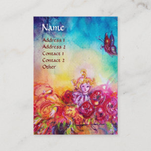 CARTE DE VISITE THUMBELINA, PANIER À FLEURS ET BOUTEILLE