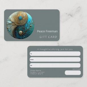Carte De Visite Tides of Balance   Yin Yang Design