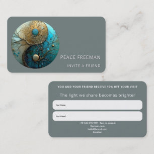 Carte De Visite Tides of Balance Yin Yang Design