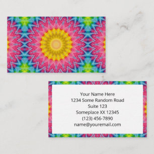 Carte De Visite Tie Dye Mandala Kaleidoscope
