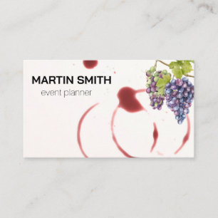Carte De Visite Tige à vin   Raisins sur la vigne