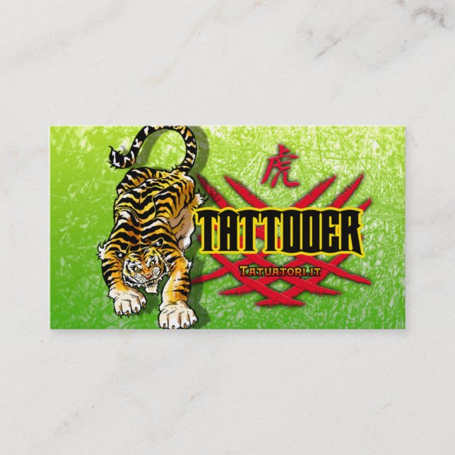 Carte De Visite Tigre de Tattooer (Devant)