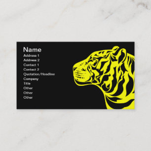 Carte De Visite Tigre jaune