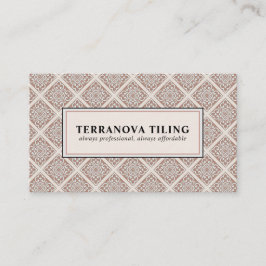 Carte De Visite Tiler Carreaux Motif géométrique Carré Business Ca