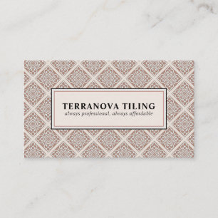 Carte De Visite Tiler Carreaux Motif géométrique Carré Business Ca