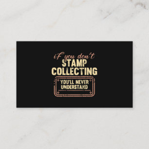 Carte De Visite Timbre Collecte Funny Collecteur Timbre Philatoire