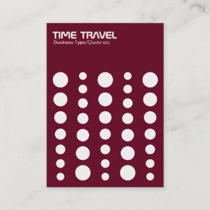 Carte De Visite Time Travel v1.2 - White on Dark Red 65001d