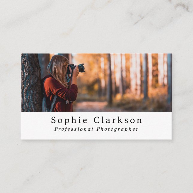 Carte De Visite Tir de forêt, Photographe, Photographie (Devant)