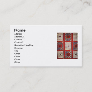 Carte De Visite Tissu d'art populaire Vintage coloré