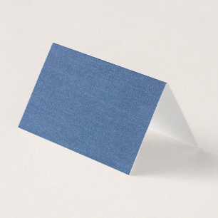 Carte De Visite Tissu d'origine bleu mode jean denim