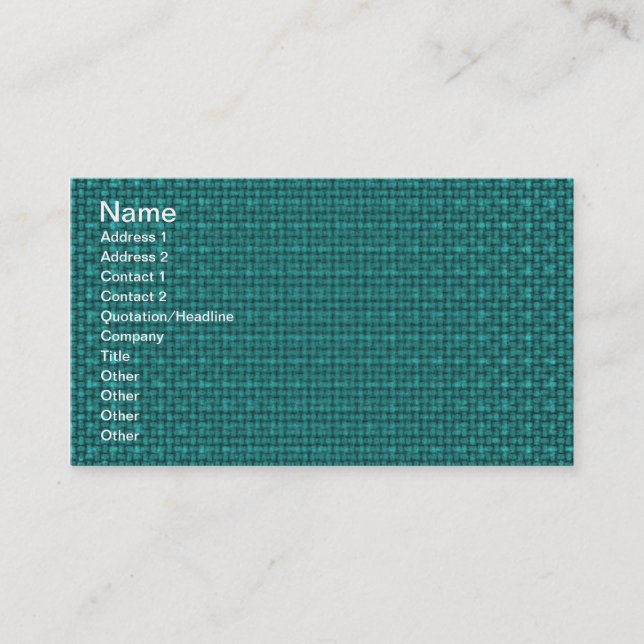 Carte De Visite Tissu turquoise (Devant)