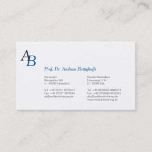 Carte De Visite Titre avec initiale