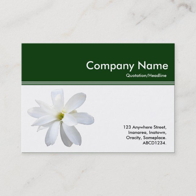 Carte De Visite Titre de couleur III - Magnolia - Vert foncé (Devant)