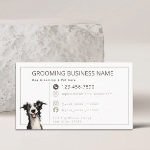 Carte De Visite Toilettage de chiens mignons & Soins pour animaux 