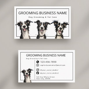 Carte De Visite Toilettage de chiens mignons & Soins pour animaux 