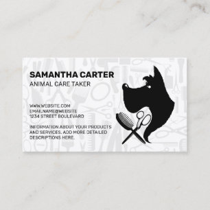Carte De Visite Toiletteur d'animaux Services de soins aux anima