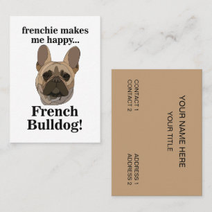 Carte De Visite Toiletteur de chien Frenchie visage Bouledogue Fra