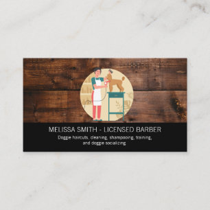 Carte De Visite Toiletteur de soins aux animaux   Services de soin