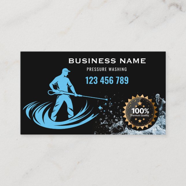 Carte De Visite Toit de lavage à pression professionnel (Devant)
