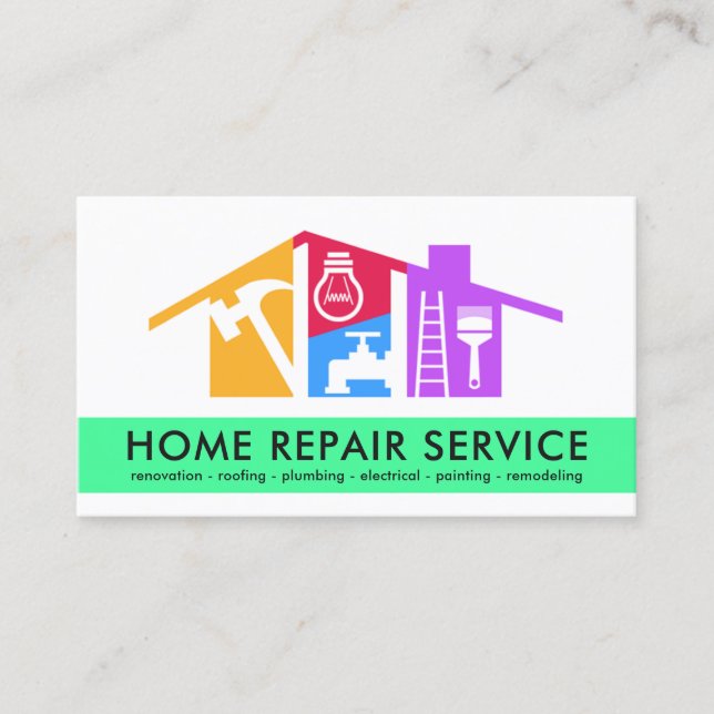 Carte De Visite Toit pour outils de bricolage créatif (Devant)