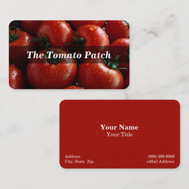 Carte De Visite Tomates / Tomates (Devant / Derrière)