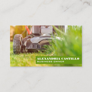 Carte De Visite tondeuse   Couper L'Herbe Haute   Paysage