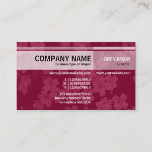 Carte De Visite Tons Alternatifs - Fleurs - Maroon Crimson