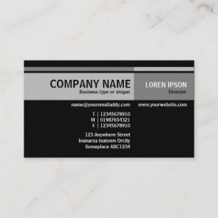 Carte De Visite Tons alternatifs - noir