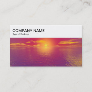 Carte De Visite Top Panel - Sunrise/Sunset Business Card