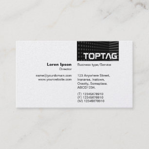 Carte De Visite TopTag v2 - Coin ton - gris