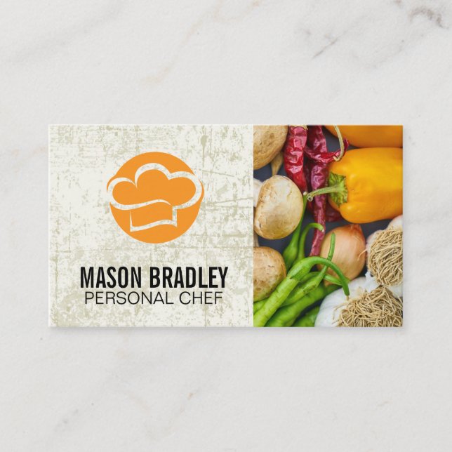 Carte De Visite Toque | Arts culinaires | Produire des légumes (Devant)