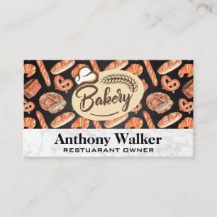 Carte De Visite Toque   Pretzels et Pain   Boulangerie