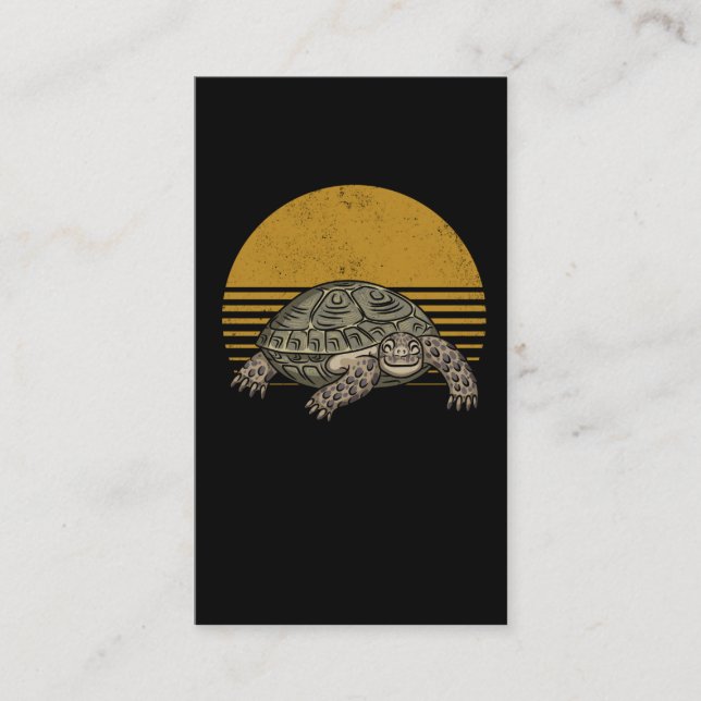 Carte De Visite Tortoise vintage Tortoise Retro Turtle (Devant)