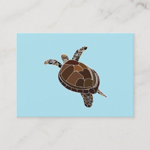 Carte De Visite Tortue de mer Plage Océanique