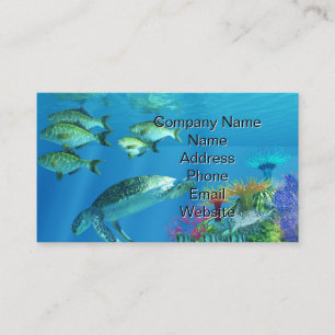 Carte De Visite Tortue de mer verte