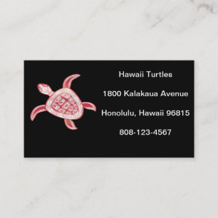 Carte De Visite Tortue de mer verte d'Hawaï