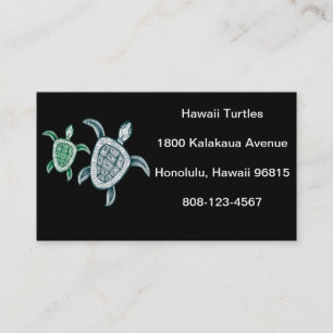 Carte De Visite Tortue verte d'Hawaii
