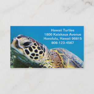 Carte De Visite Tortue verte d'Hawaii