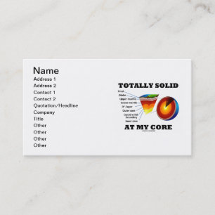 Carte De Visite Totalement solide à mon coeur (Géologie des couche