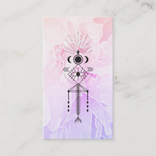 Carte De Visite *~* Totem Oeil Lune Astrologie Florale Reiki Yoga