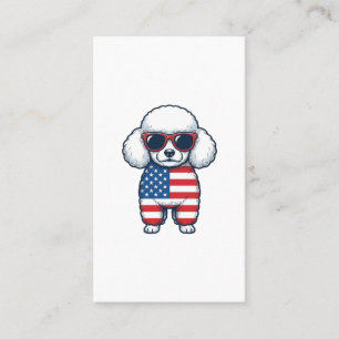 Carte De Visite Toucan Patriotique avec Lunettes de Soleil Design