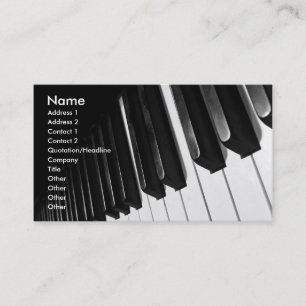 Carte De Visite Touches de piano pour piano